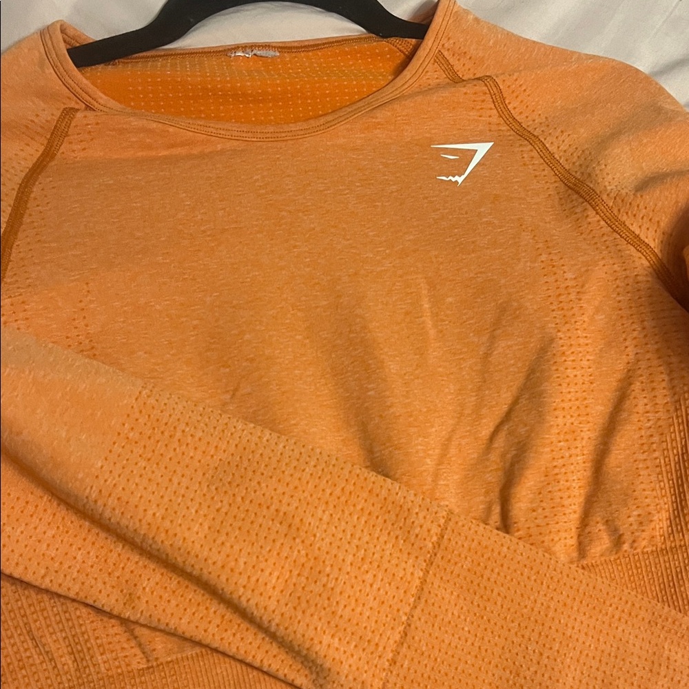 Orange gymshark top
